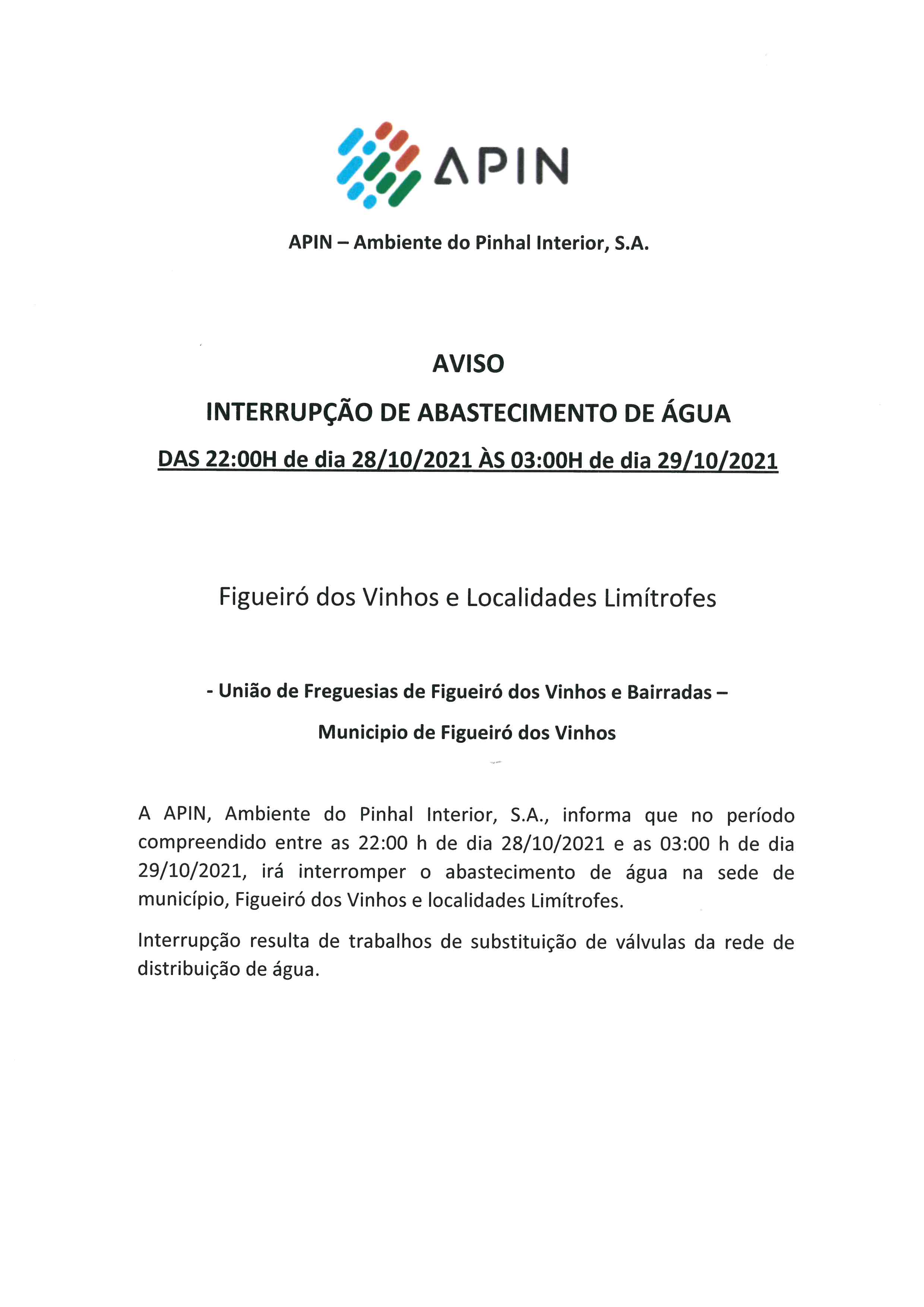 APIN Interruçcao abastecimento 28 e 29 10 2021