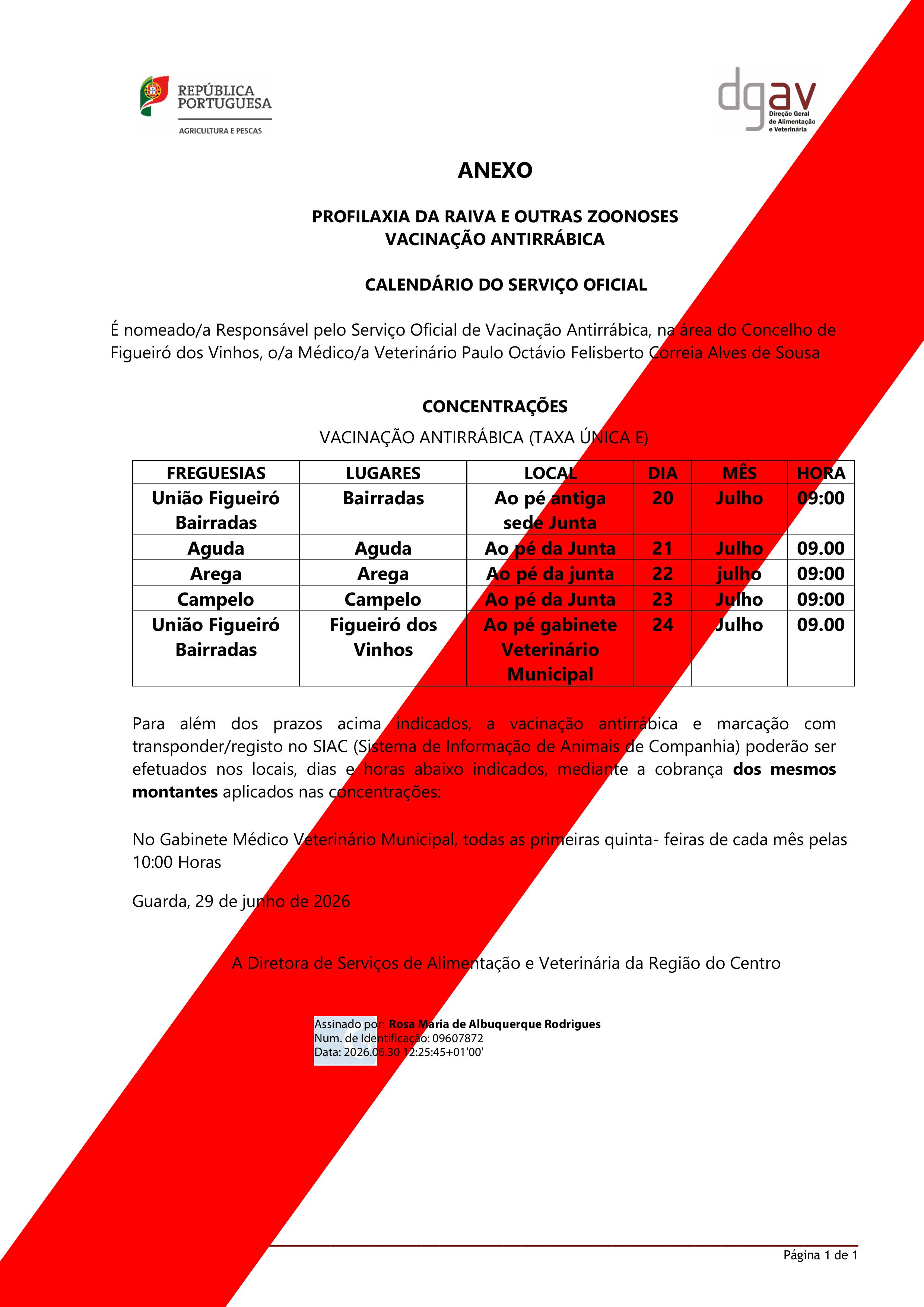 Despacho 16819 2013 Vacinacao Antirrabica 2026