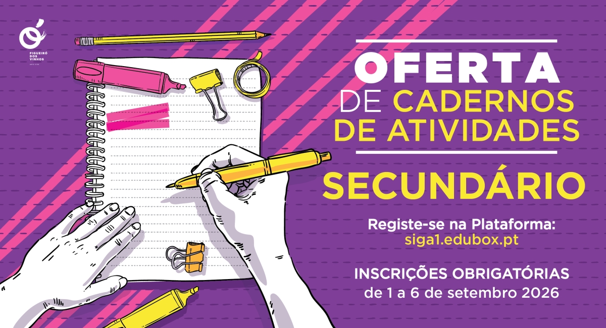 Oferta de Cadernos de Atividades/Fichas de Trabalho aos alunos do Ensino Secundário